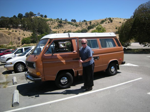 Steve and Westy "Baby Girl" on our test drive, Pt Richmond, CA